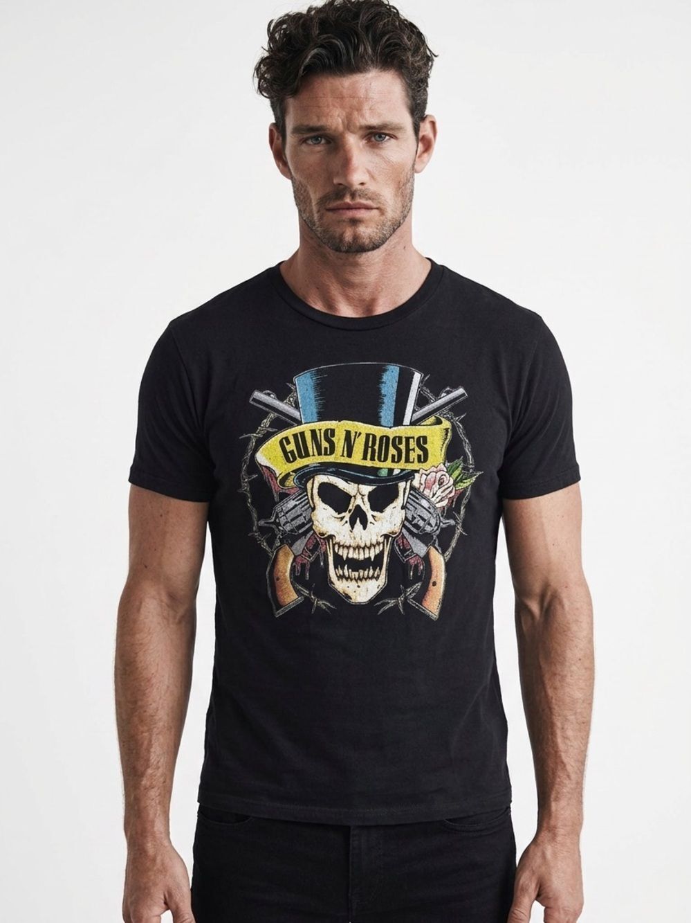 BRAVADO | Guns N Roses Graphic Band Tee Black Short Sleeve Unisex Size Large